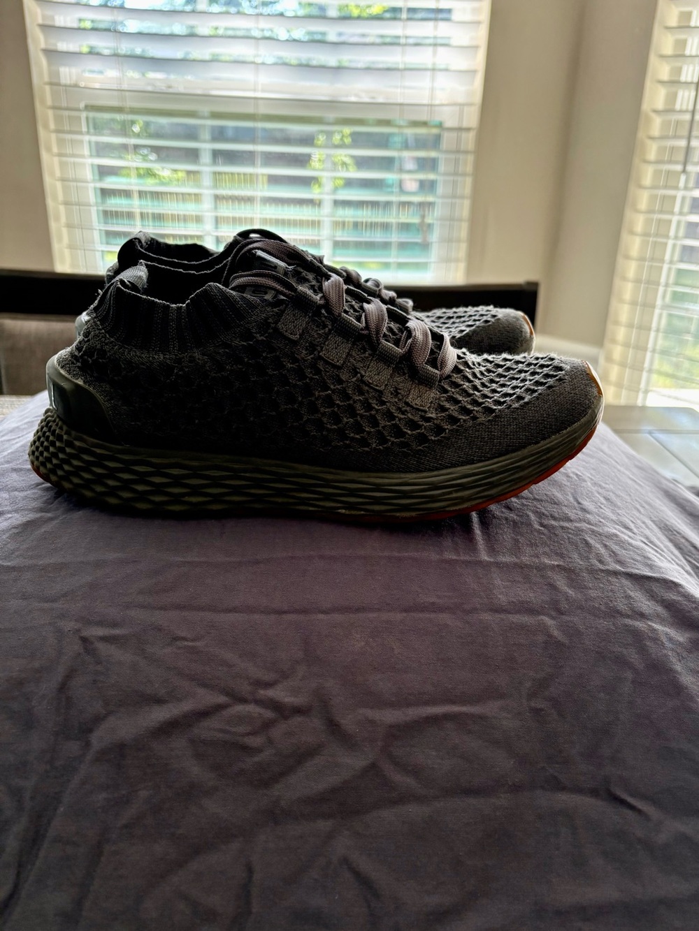 NOBULL Granite Grey Knit Runner Shoes Women Size 7 Men Size 5.5
